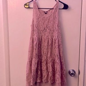 Laced pink floral dress